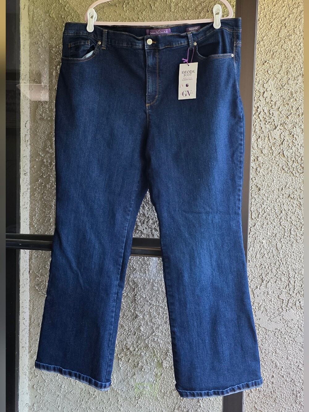 Gloria Vanderbilt Amanda BOOTCUT Women’s Dark Blue Stretch Jeans Size 22w